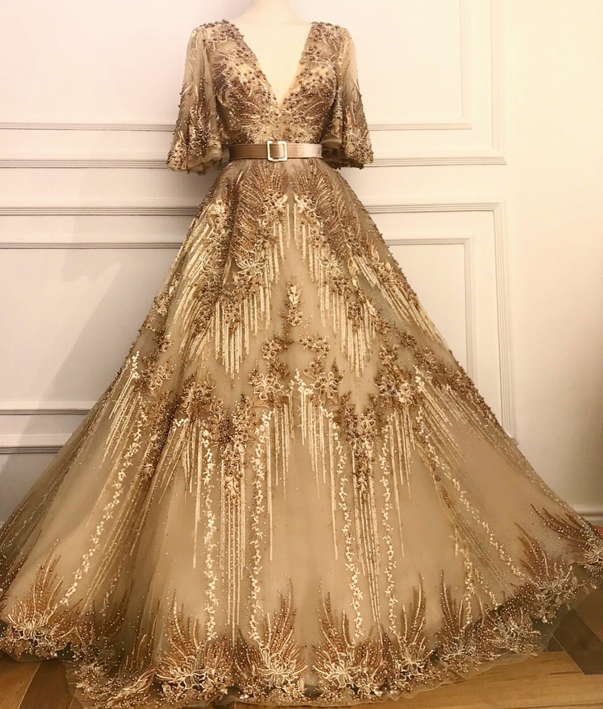 Champagne Cusp Gown | Teuta Matoshi